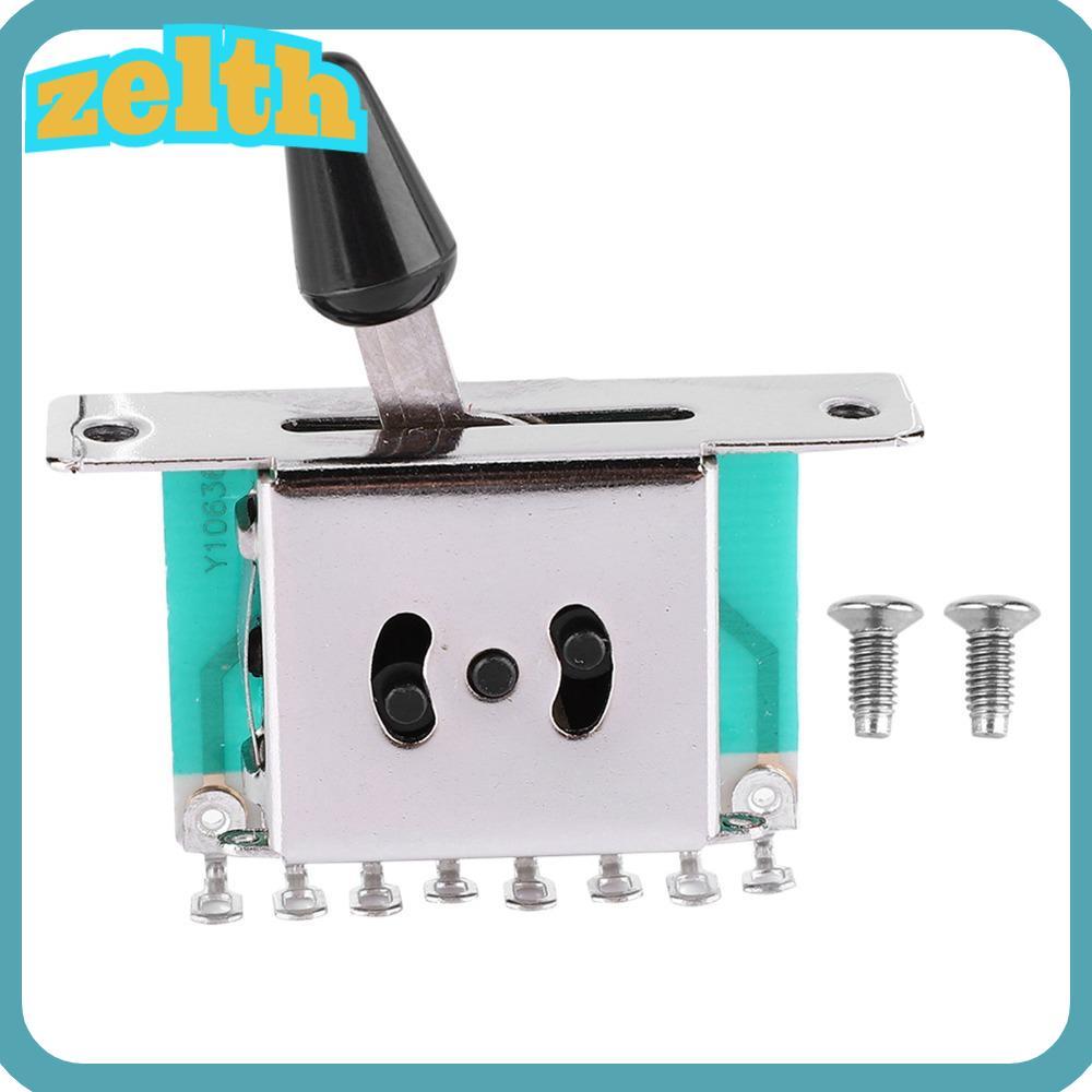 ZELTH สวิตช์คันโยกกีตาร์,โลหะ 5-Way ตําแหน่ง 5-Way Pickup Selector Switch,Professional Silver Electr
