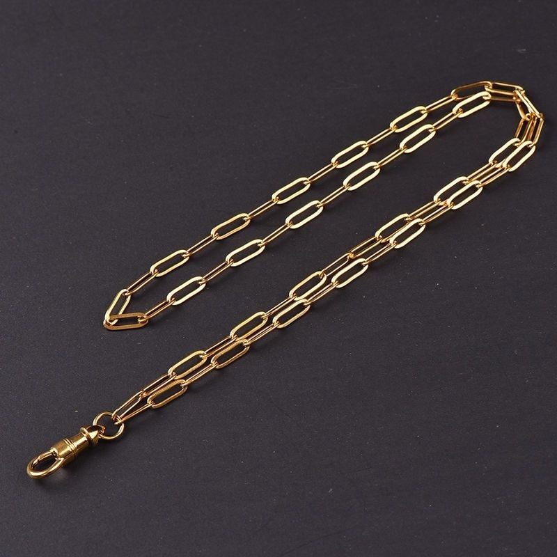 T ประเทศไทย Amulet Chain ไทเทเนียมเหล็กไม่ซีดจาง Non-Allergic High-End แฟชั่นสไตล์สร้อยคอผู้ชายผู้หญ