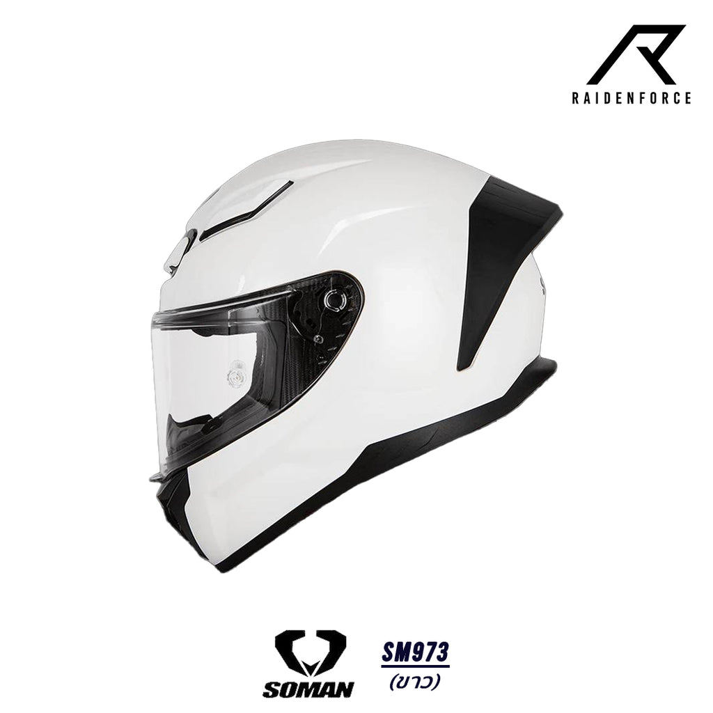 หมวกกันน็อค SOMAN - SM973 สีขาว