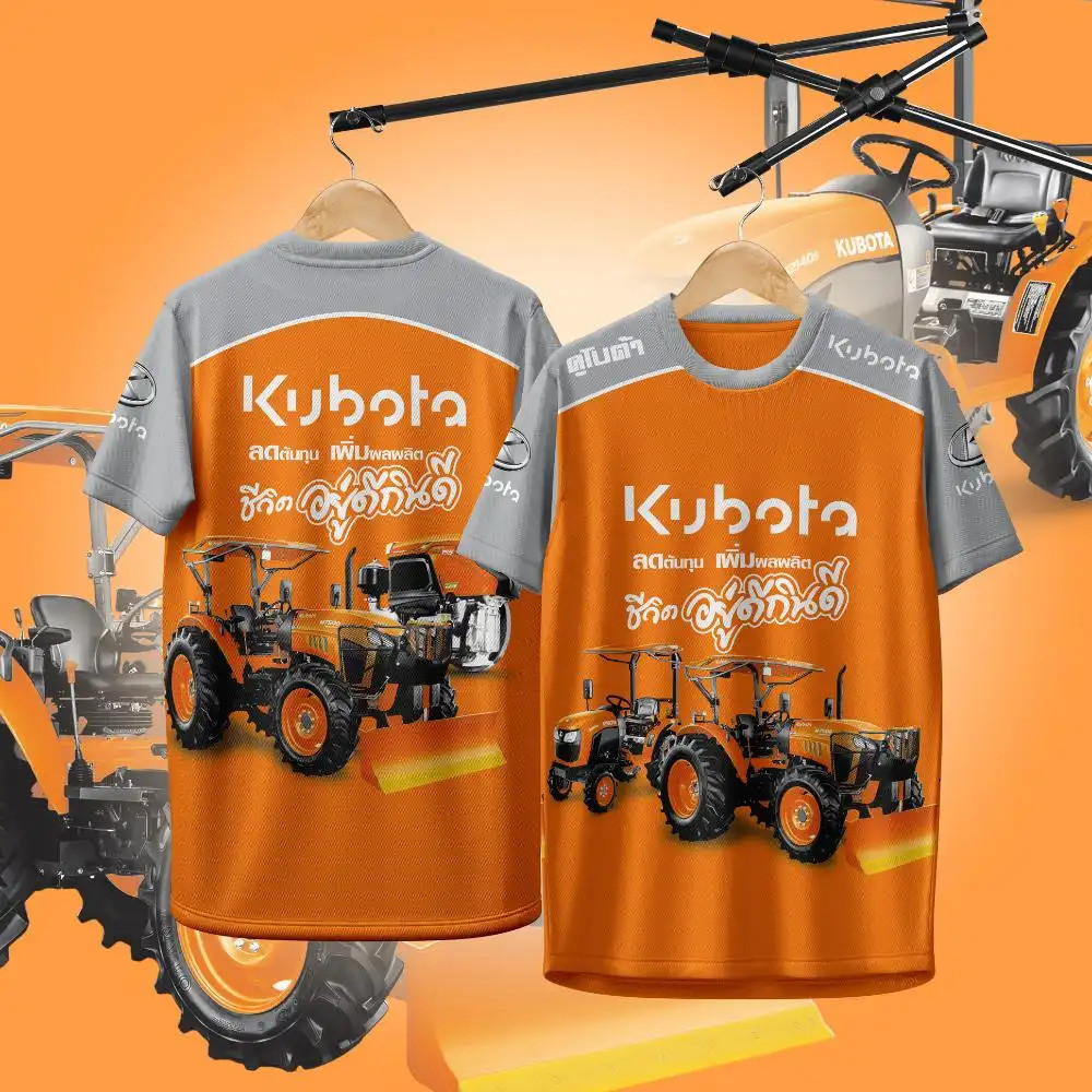 เสื้อกีฬา KUBOTA เสื้อยืดแฟชั่นลำลอง Clothin