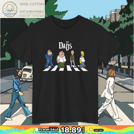 Baju T เสื้อ Lelaki Men Pure Cotton แขนสั้น, The Dads เสื้อ, Dad, Beatles, Family Guy, Rick M