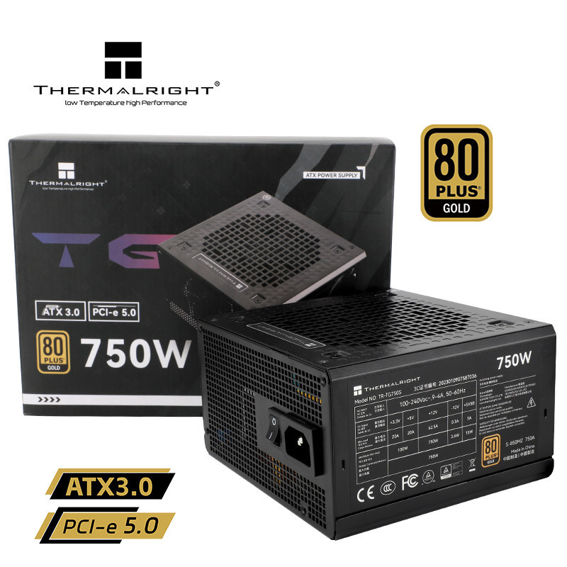 Limin (Thermalright) จัดอันดับ 750W TG750S Gold Power Supply ATX Power Supply 14CM ตัวเครื่องเล็ก