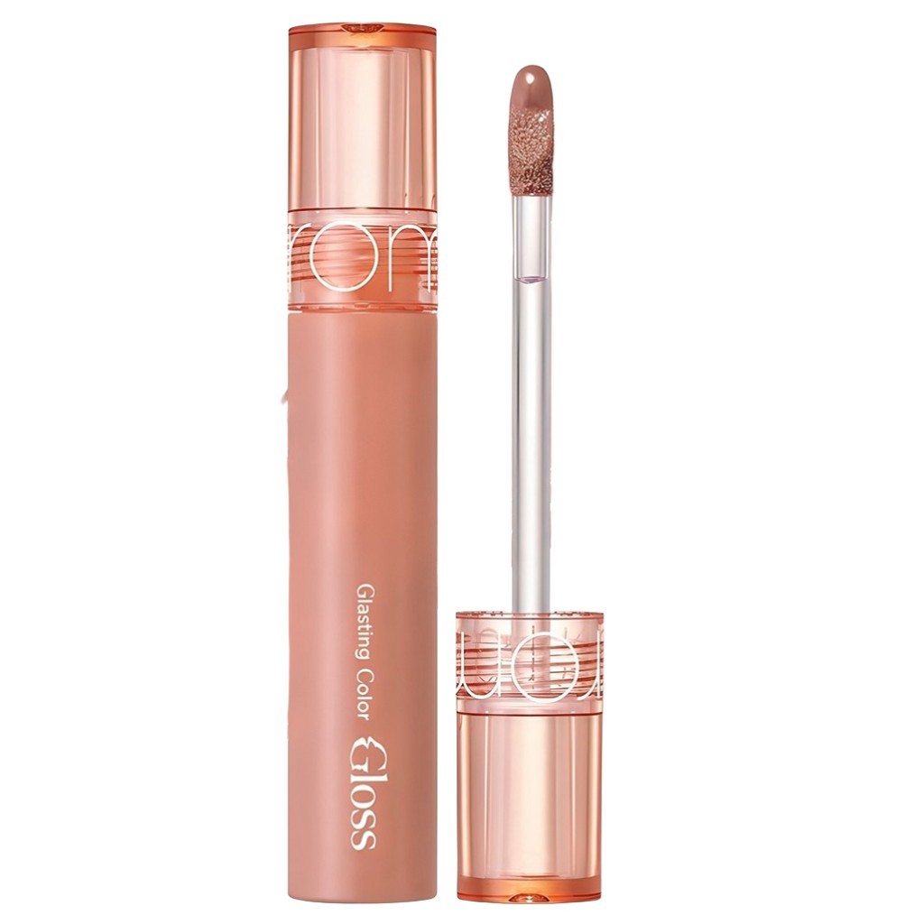 Rom&nd Glasting Color Gloss 02 Nutty Vague ลิปกลอสเกาหลีเคลือบเงา 1 ชิ้น