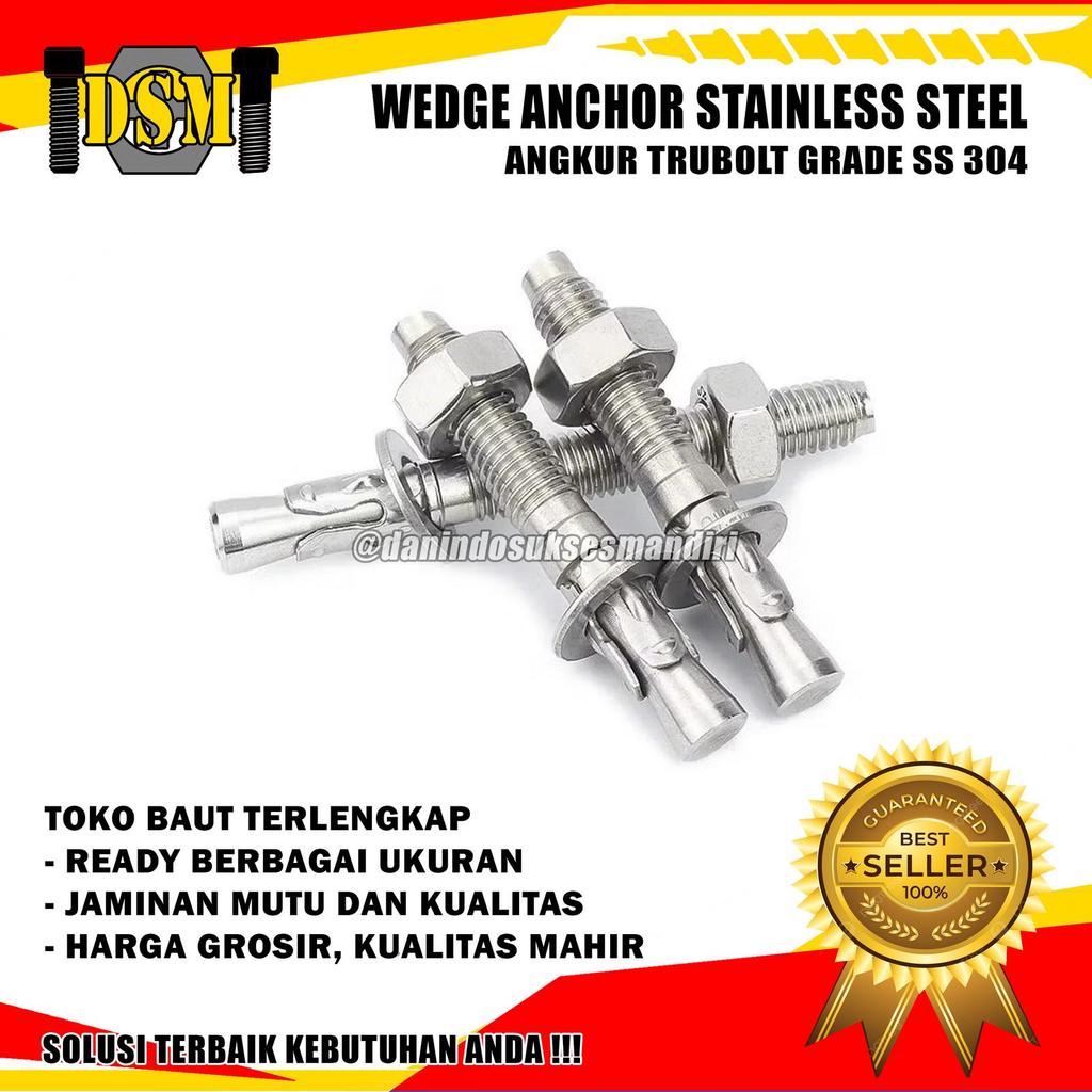 SS 304 / สมอลิ่ม M10x180 / Through Bolt 10 MM / พุกสแตนเลส 10x180 (18 CM)