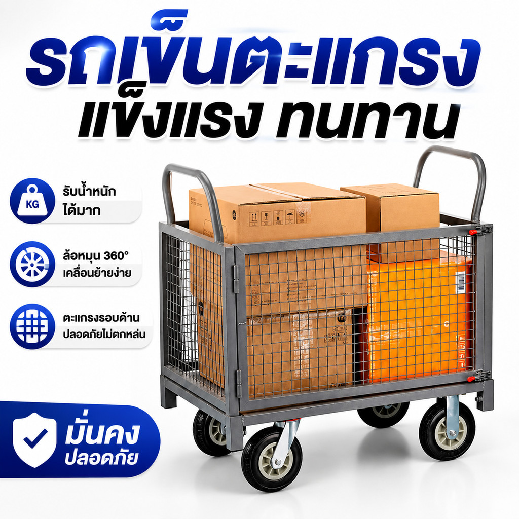 รถเข็นรั้วเหล็กแผ่น รถบรรทุกเก็บของในโกดัง โลจิสติกส์ รถเข็นมือ รถเข็นพื้นเรียบ รถบรรทุกขนส่งโรงงาน trolley