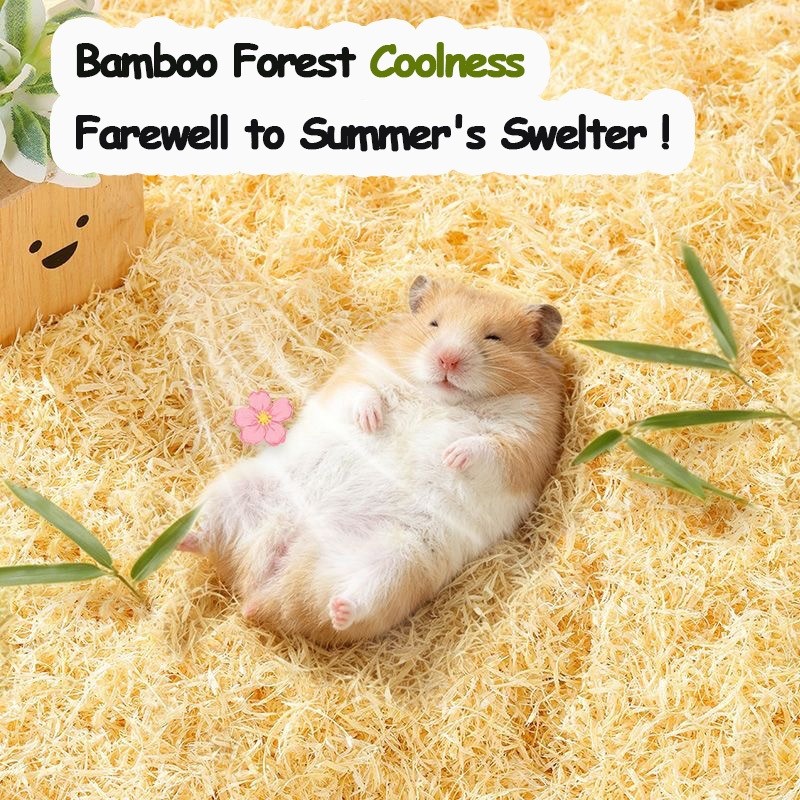 ผู้ขายLOCALBucatstate Hamster Bedroom Bamboo Fluff Bedroom 1KG