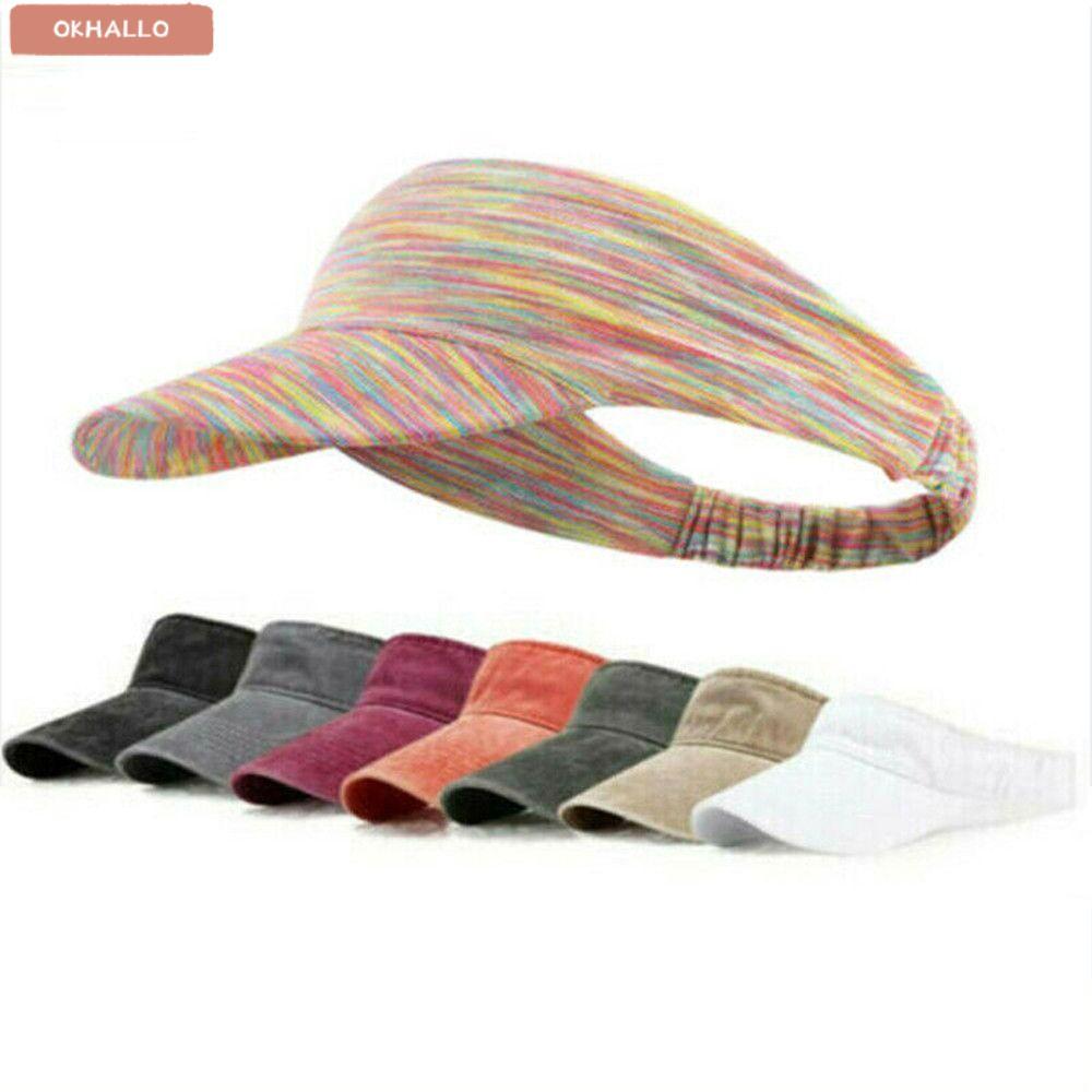 OKHALLO Sun Visor เบสบอลหมวก Casual Tennis Golf Beach Cap