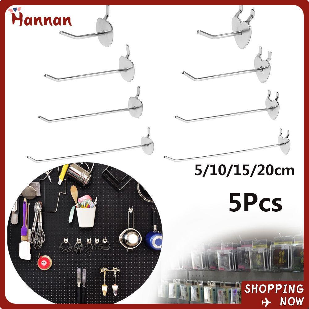 HANNAN 5 ชิ้น Storage Racks Holder โลหะ Perforated สะดวก Home ขายปลีก Shop Peg