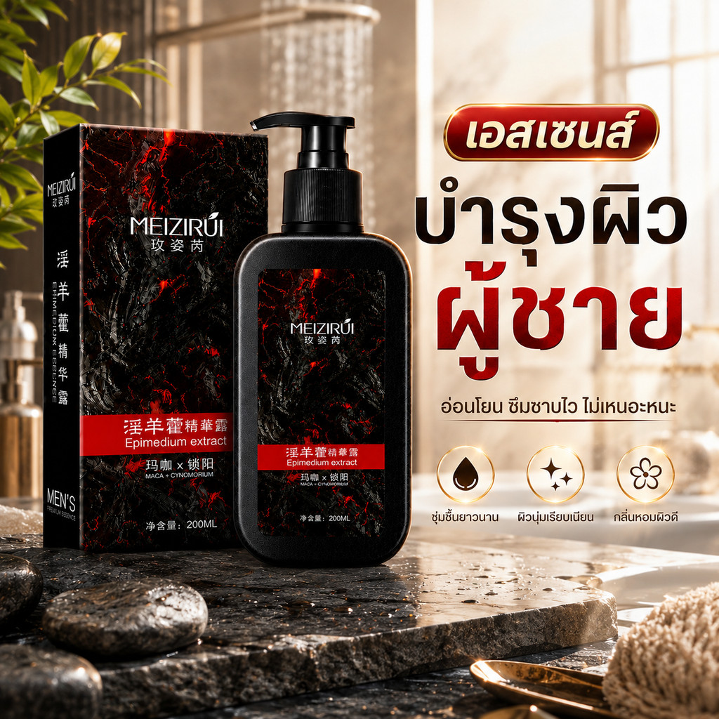 🔥พร้อมส่ง🔥 MEIZIRUI เซรั่มบำรุงผู้ชาย สูตรภูเขาไฟ+เอพิมีเดียม ดูแลจุดซ่อนเร้น เติมความชุ่มชื้น ผิวเนียนนุ่ม ใช้ภายนอก