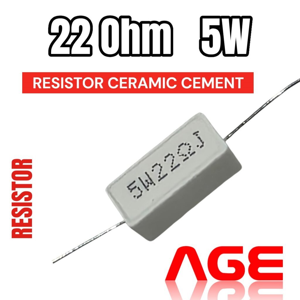 22 Ohm 5W Ceramic Resistor