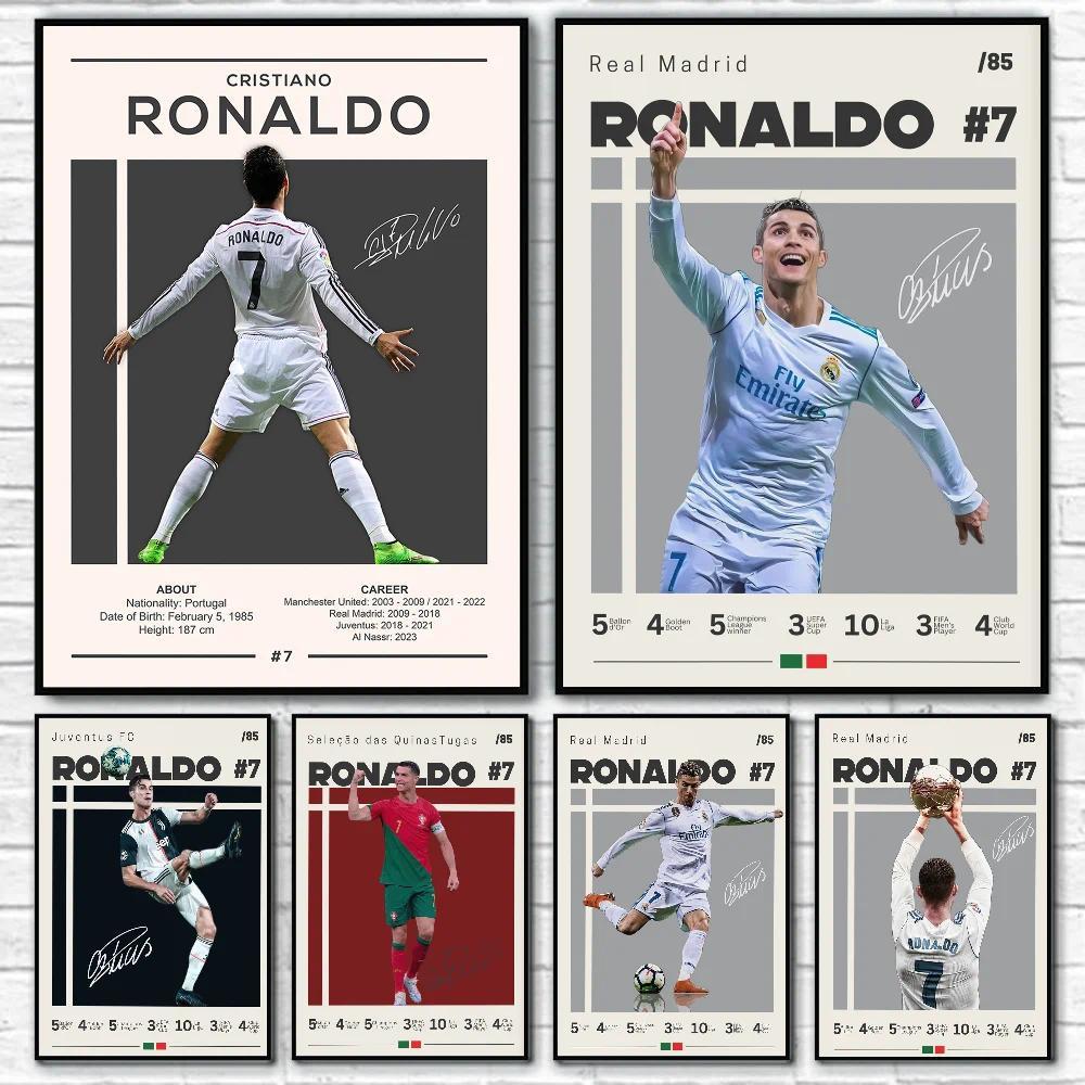 โปรตุเกสSuper Football Star C-CR7 อะนิเมะโปสเตอร์Art Coffee House Bar Room Wall Decor