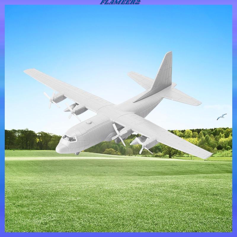 [Flameer2] 1/144 Transport Plane Model Aircraft Toy 4D Assembled Model US C130 Miniature