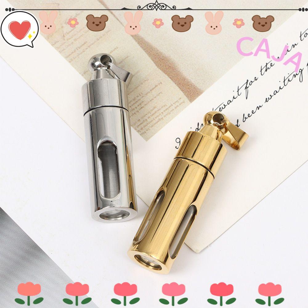 CAJA1 น้ําหอม Vial จี้ทองเงินอนุสรณ์ของขวัญ DIY สร้อยคอ