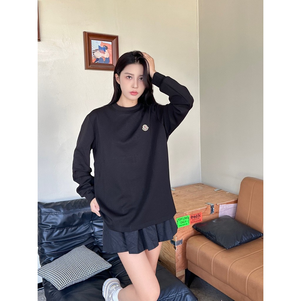 Moncler/Mengkou 2026 ต้นฤดูใบไม้ผลิสไตล์ใหม่เสื้อยืดแขนสั้นผู้ชายสไตล์ผู้หญิงสไตล์คู่Breathable Cont