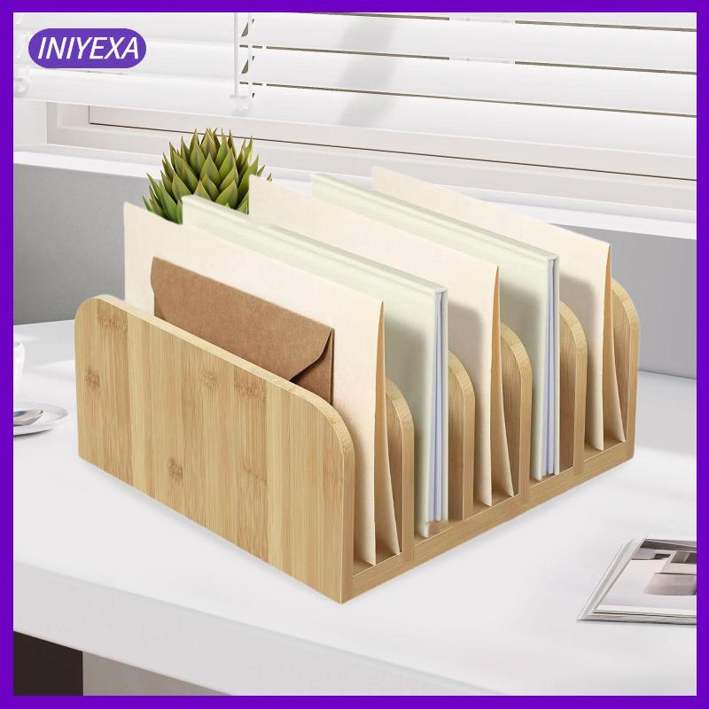 [Iniyexa] Wood Desktop File Holder File Organizer Mailing Supplies 5 ส่วน Office