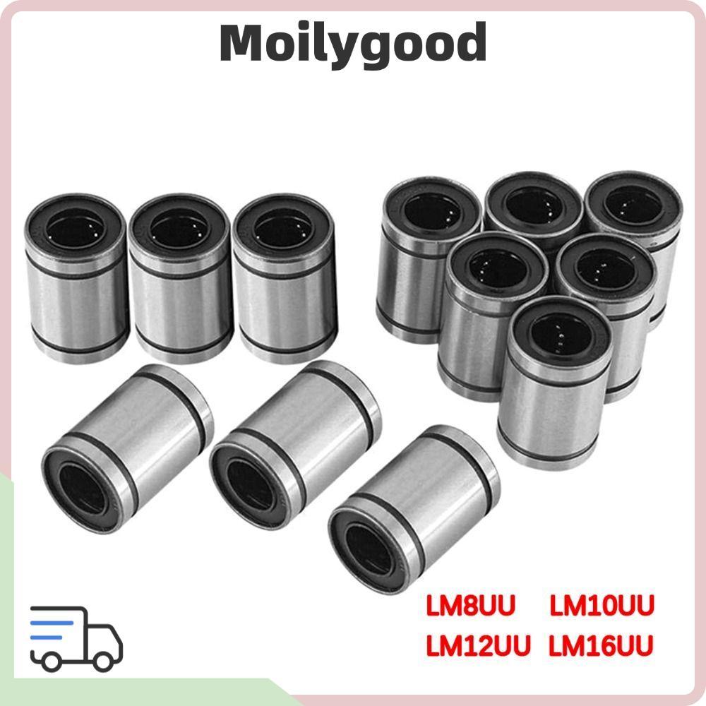 MOILYTH Bushing Steel สําหรับเครื่องพิมพ์เหล็กชุบนิกเกิล LM3UU LM4UU LM5UU LM6UU