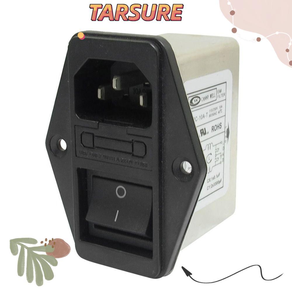 TARSURR EMI Filter, IEC 320 C14 EMI Filter, เรือสวิทช์ CW2C-10A-T Solder Lug Terminals