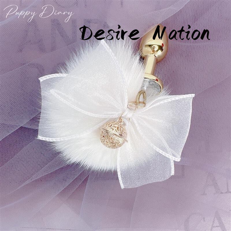 Desire * Fox Fur หางกระต่าย Bow Bell cos Tail Ball Outing Fur Tail สามเณรน่ารักที่ต้องการ