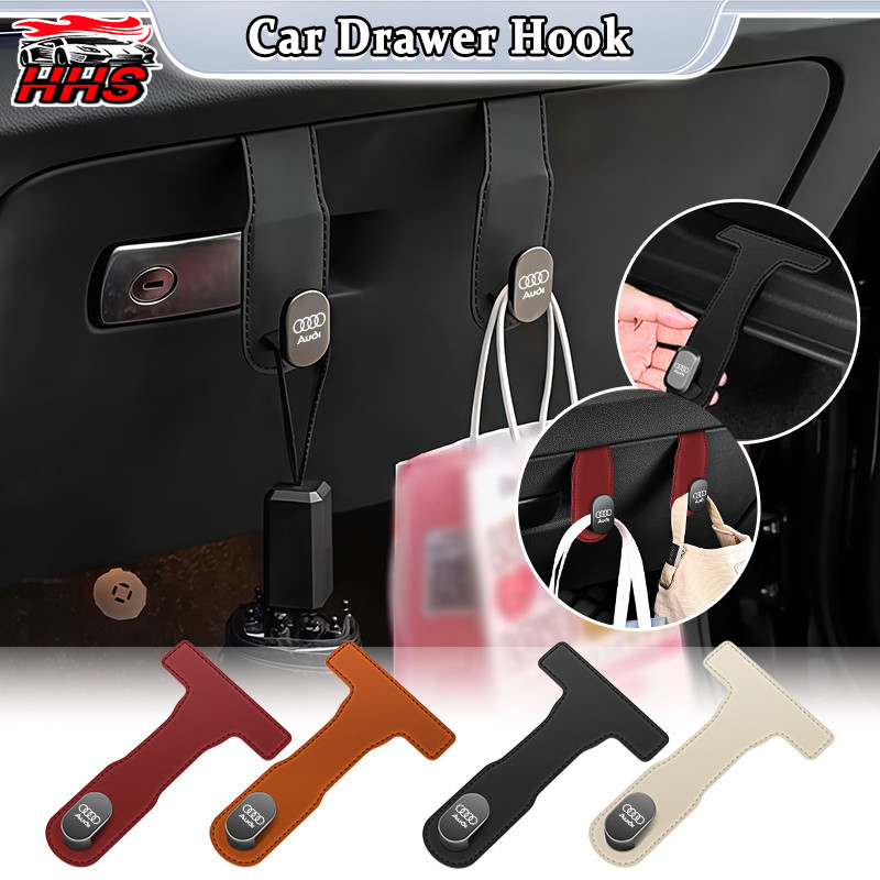 Audi รถตะขอลิ้นชักเก็บถุงมือกล่อง T รูปร่างมัลติฟังก์ชั่ที่นั่ง Dashboard Suede ผู้ถือซ่อนสําหรับ Au