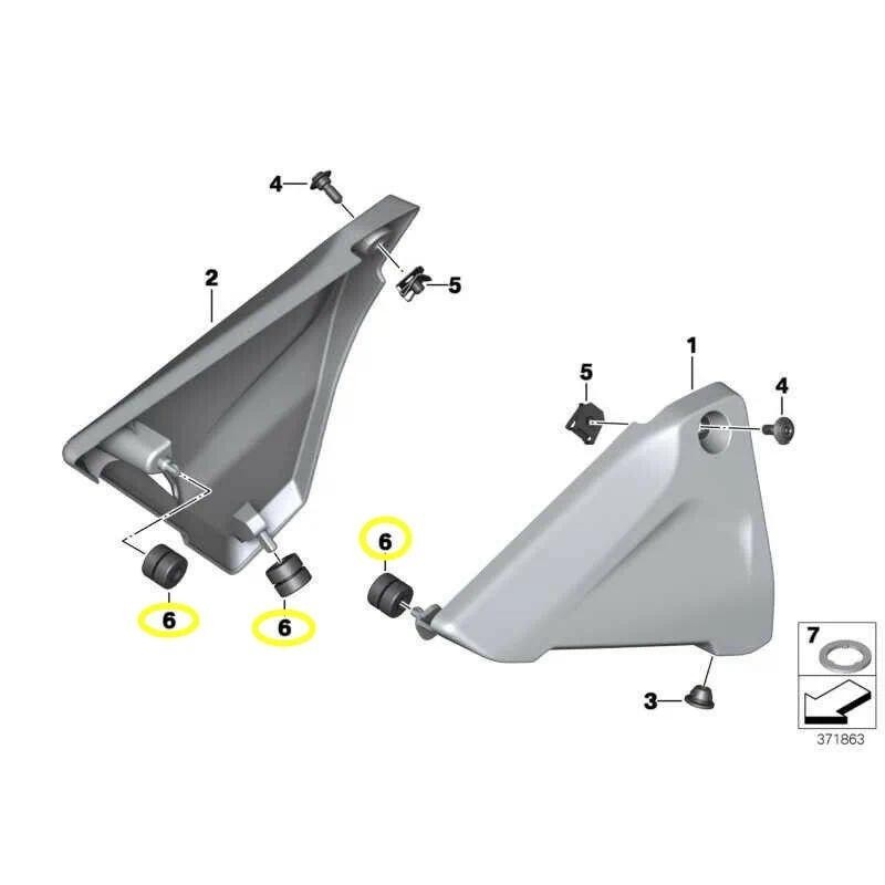 3X แบตเตอรี่ยางปะเก็นสําหรับ BMW R1200GS R1250GS ADV R1200RT R1200RS R1200Rauto ชิ้นส่วนรถตกแต่ง