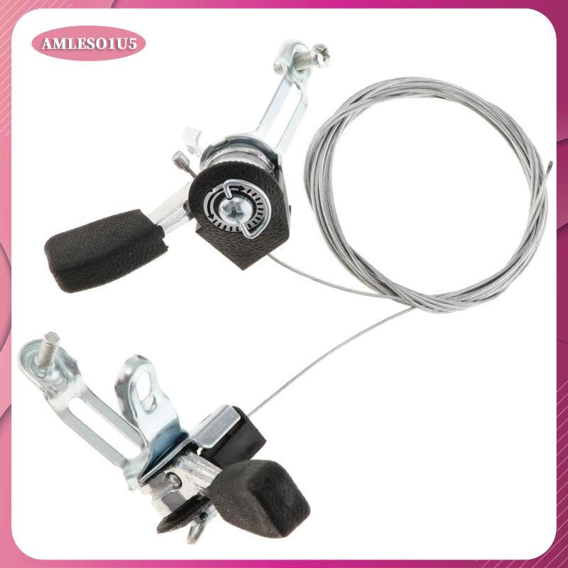 [amleso1u5] 1 คู่ 3x6/7 ความเร็ว MTB จักรยาน Thumb Gear Shifter Top Mount Shifters พร้อมสายเคเบิลด้า