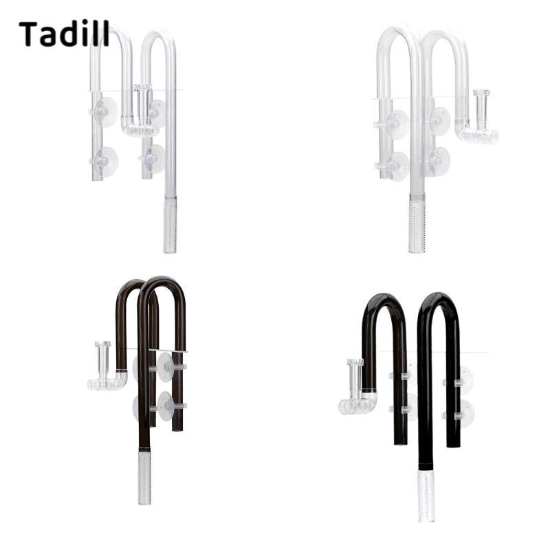 Tadill Aquarium Lily Tube Inflow/outflow ปรับ Flow ทําความสะอาดง่ายอุปกรณ์เสริมพร้อมถ้วยดูด Skimmer 