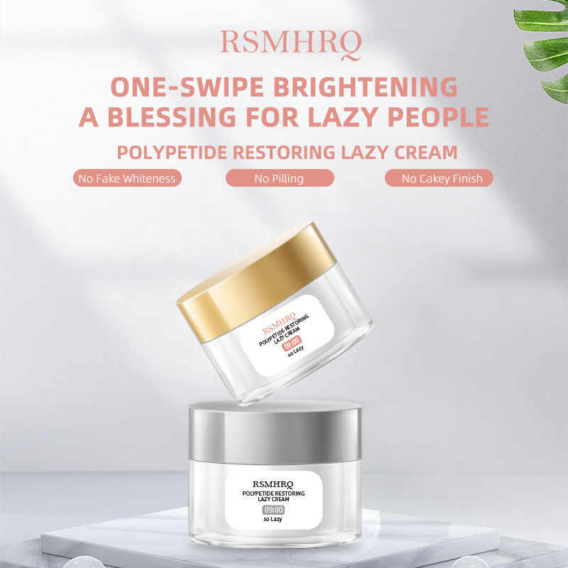 พร้อม StrawTK Full English Peptide Rejuvenating Lazy Face Cream Student Party Face Cream Lazy Cream 
