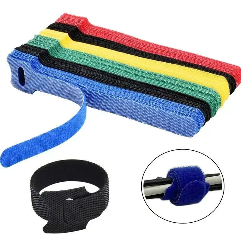 ลวด Velcro Cable Ties Nylon Cable Ties Back to Back Self-Adhesive Velcro Self-Locking Cable Ties Cab