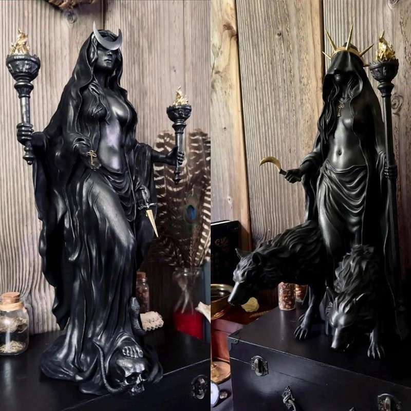 万圣节Hekate NiktipolosThe Witch of The Night Black夜女摆件