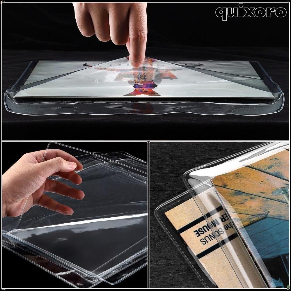 QUIXORO Vinyl Records Sleeve, Resealable 7/10/12 นิ้ว LP Record Cover,Thick Record Storage Bags Reco