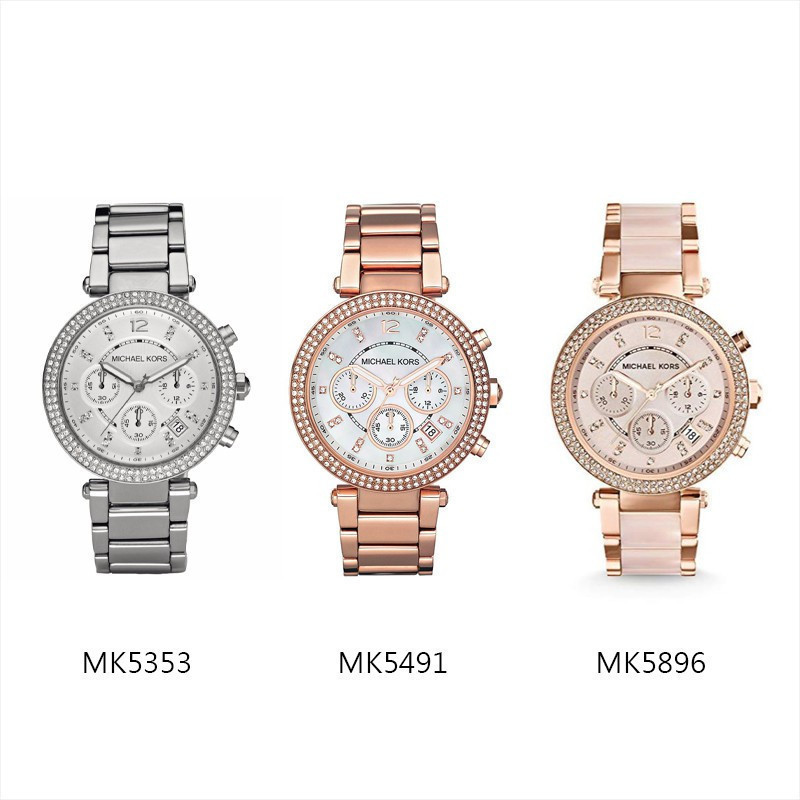 นาฬิกาข้อมือผู้หญิงโครโนกราฟ Parker สแตนเลส MK5896 38 มม.MK5774 MK5353MK6326 MK5491