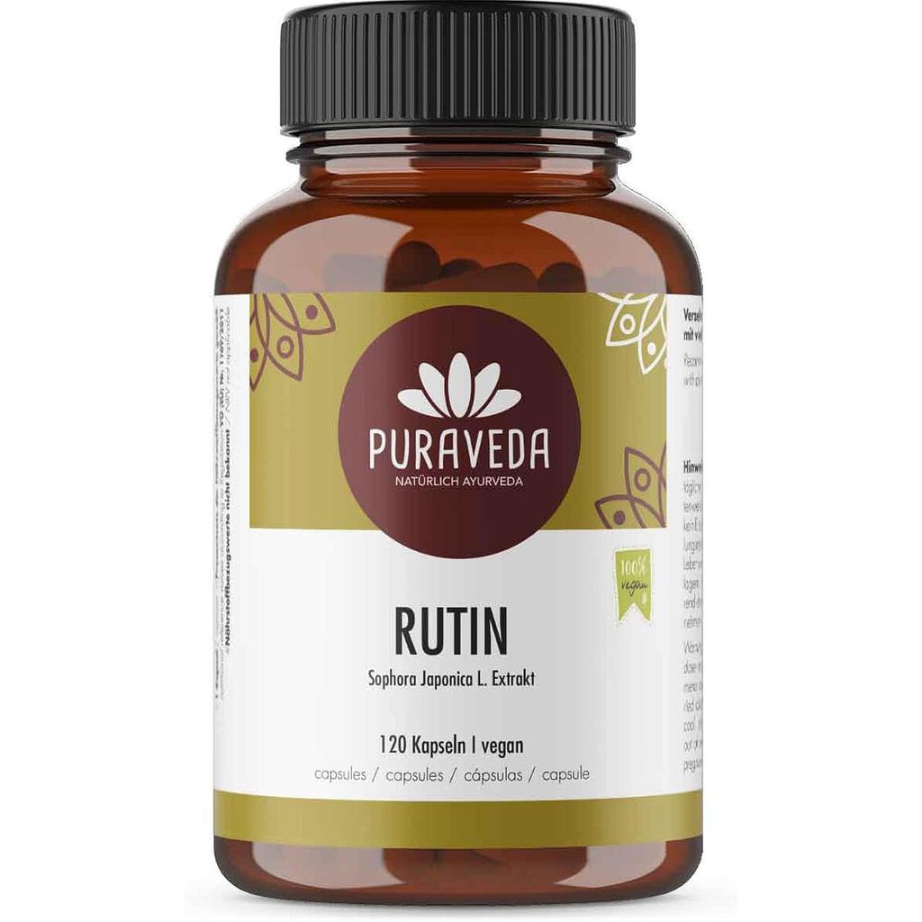 Biotiva Rutin hög dosering – 120 kapslar – 95 % rutin – 550 mg Sophora jaaponica L.–sk nötta – top t