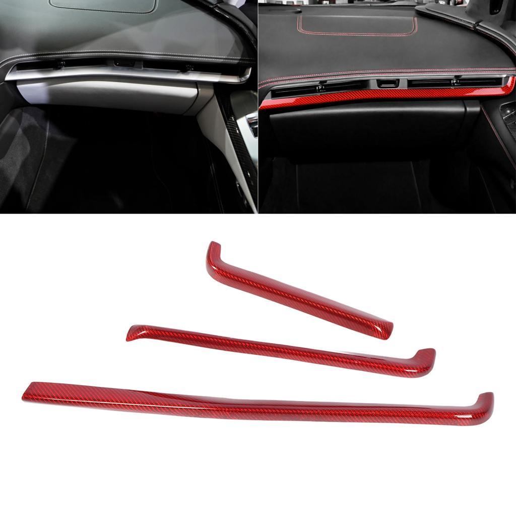 Acooto คาร์บอนไฟเบอร์แดชบอร์ด Strip สําหรับ C8 Z51 Z06 ZR1 Coupe Convertible 2020 ถึง 2024 - Enhance