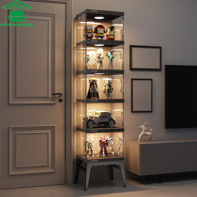Display Cabinet Storage Cabinet Lego Dustproof Transparent Display Stand Home Model Display Cabinet