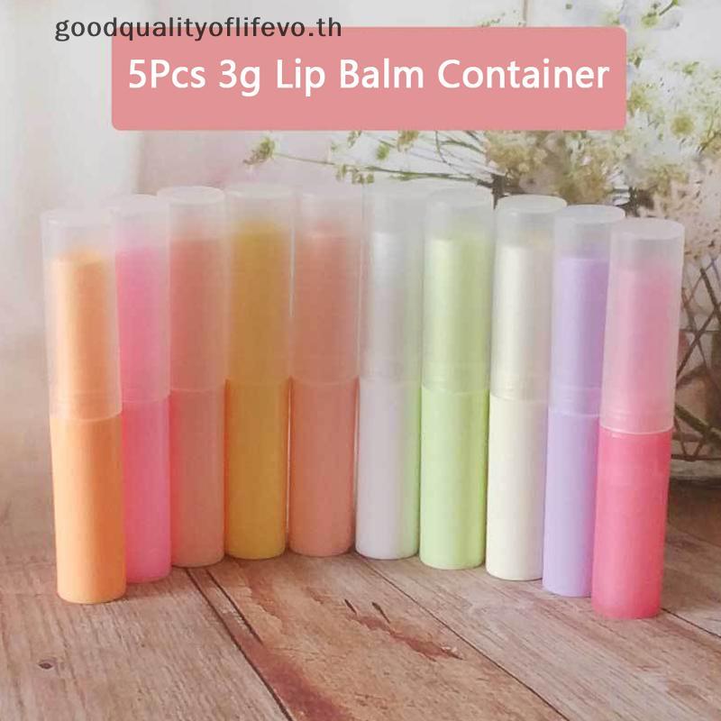 L&Z 5 ชิ้น/ล็อต 3 กรัม Lip Balm คอนเทนเนอร์พร้อมหมวก Mini Empty Lip Balm Sti Tube Lipsti.