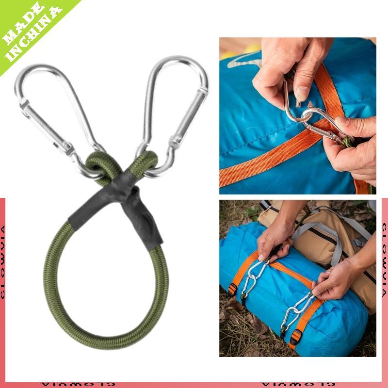 GLO Strong Elastic Bungee Straps Elastic Tie Strap String String with Carabiner Hooks Heavy Duty Bun