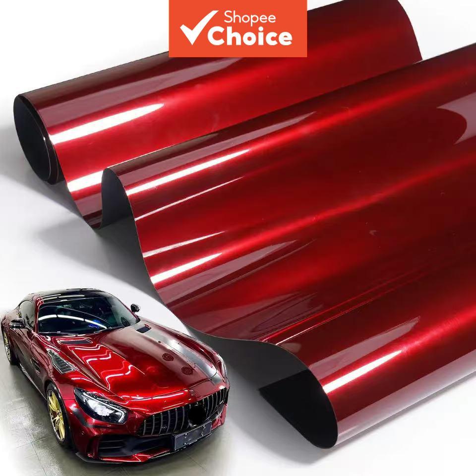 โลโก้ Emblems Ultra Glossy Liquid Metallic Red Vinyl Wrap Film