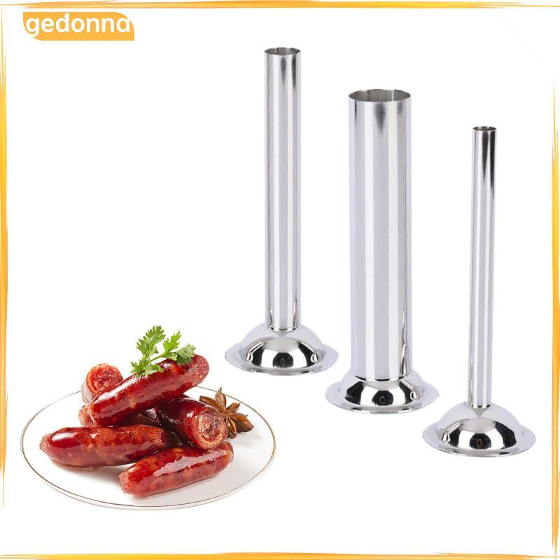 [gedonna] 3x Sausage Stuffer Tubes Sausage Making Set 12mm 19mm 32mm 3 ขนาดไส้กรอก Stuffer Lard Pres