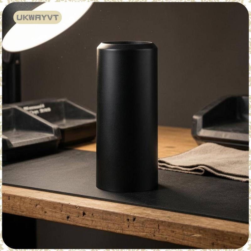 [ukwryvt] ฝาครอบไมโครโฟนไร้สายทรงกระบอกสีดําน้ําหนักเบา Audio Tail Tube Component Open End Design สํ