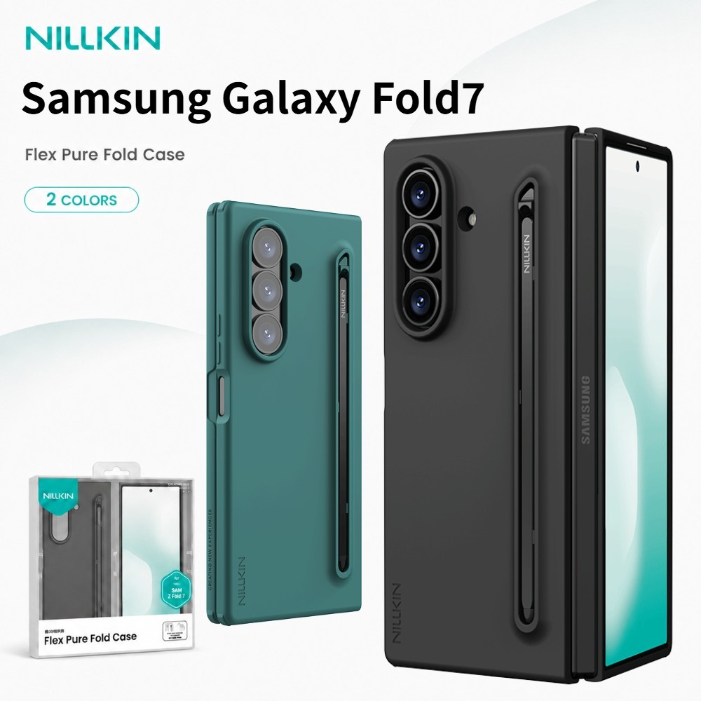 NILLKIN เคส สําหรับ Samsung Galaxy Z Fold 7 Fold7 วัสดุที่เหมาะกับผิวสีเหลือง CA4023