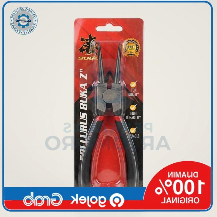Sugoi 7 นิ้วตรง Snap Ring คีม Sugoi Pointed Crocodile คีม Circlip Plier - PRESS - CLOSE