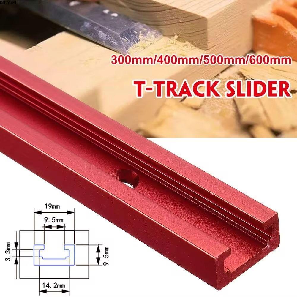 JONY1PH 1 ชิ้น T-Slot Track,อลูมิเนียม T Slider Fixture Slot สไลด์ T-Track, 19 ประเภท 19x9.5 มม.สไลด