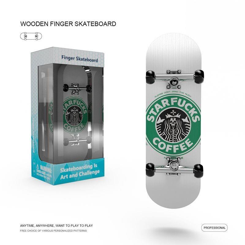 Finger Skateboard Fingertip Mini Toy Thumb Skateboard +Bearing Wheel Flip team Maple Small