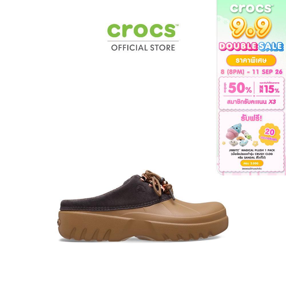 CROCS รองเท้าลำลองผู้หญิง AXLE SUEDE MULE - SEPIA/DARK COCOA