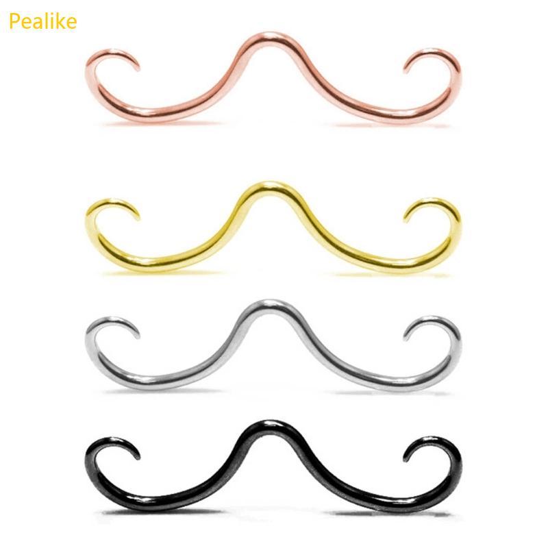 Pealike สแตนเลส Septum หนวดแหวนจมูก Hoop Septum Piercing Hanger ยั่งยืน