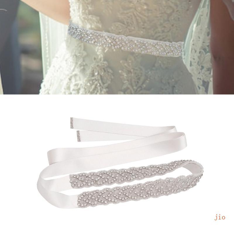 Jio Rhinestones เข็มขัดสําหรับสวมใส่อย่างเป็นทางการการออกแบบโลหะหลายตัวเลือกสีที่หรูหรา