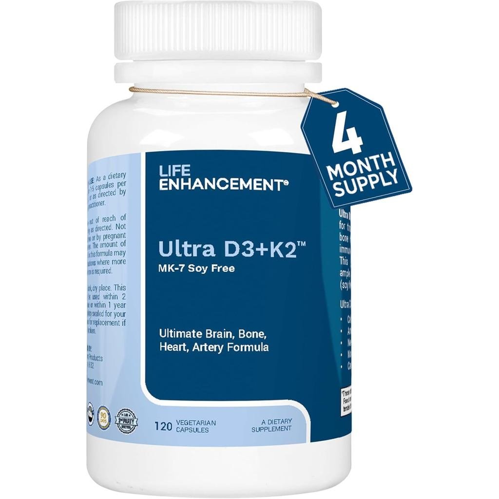 Enhanced Vitamin D3K2 2,000IU รองรับอาหารเสริม Health-D3K2 ช่วยให้ภูมิคุ้มกันและหลอดเลือด Health-Mad