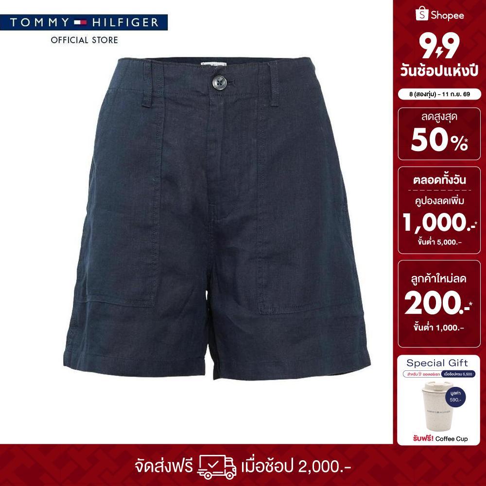 [ลดเพิ่ม 15% โค้ด 15ST19999] Tommy Hilfiger กางเกงขาสั้น ผู้หญิง รุ่น XW0XW04367 DW5 - สีน้ำเงิน