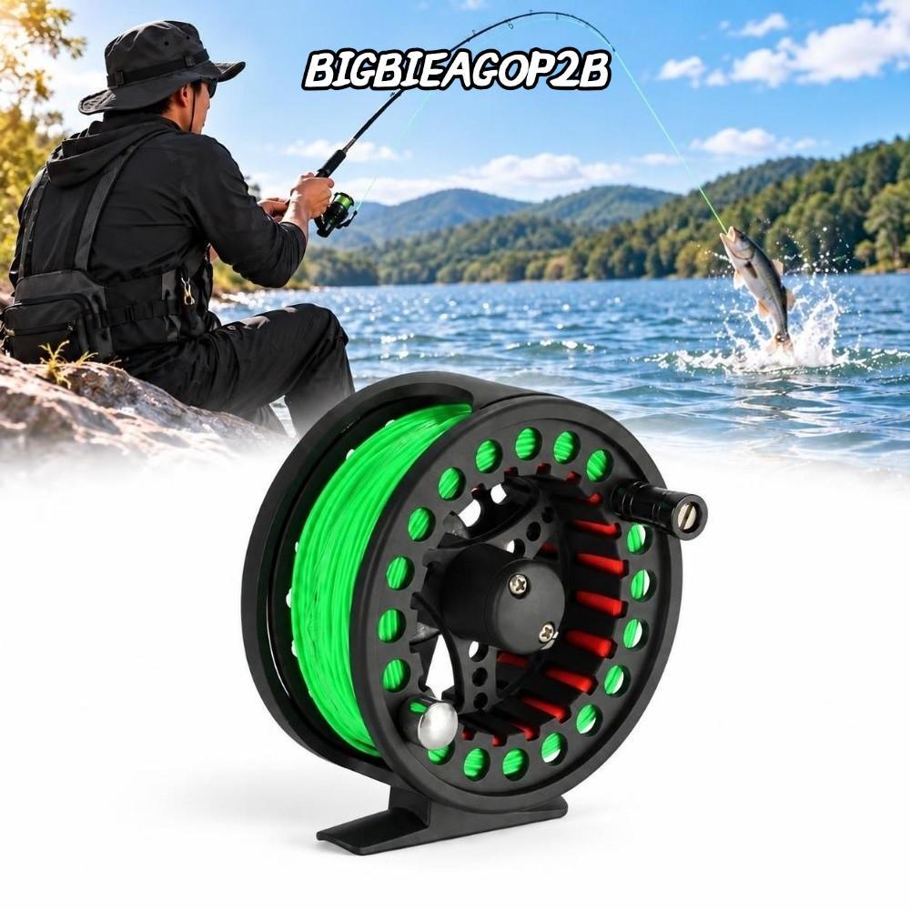 BIGBIEGOP2B Fly Reel, พร้อมสาย 2 + 1 RB แบริ่ง Fly Fishing Reel, ทนทาน 85 มม.Spool 1:1 อัตราส่วนความ
