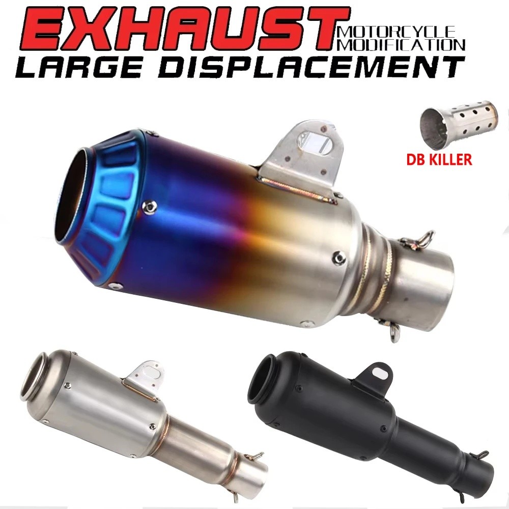Universal 51 มม.Db Killer รถจักรยานยนต์ท่อไอเสีย GP Racing Escape สําหรับ Dukati 696 848 tmax 500 53